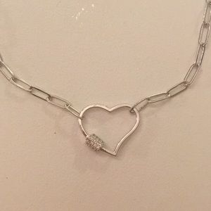 Silver heart necklace